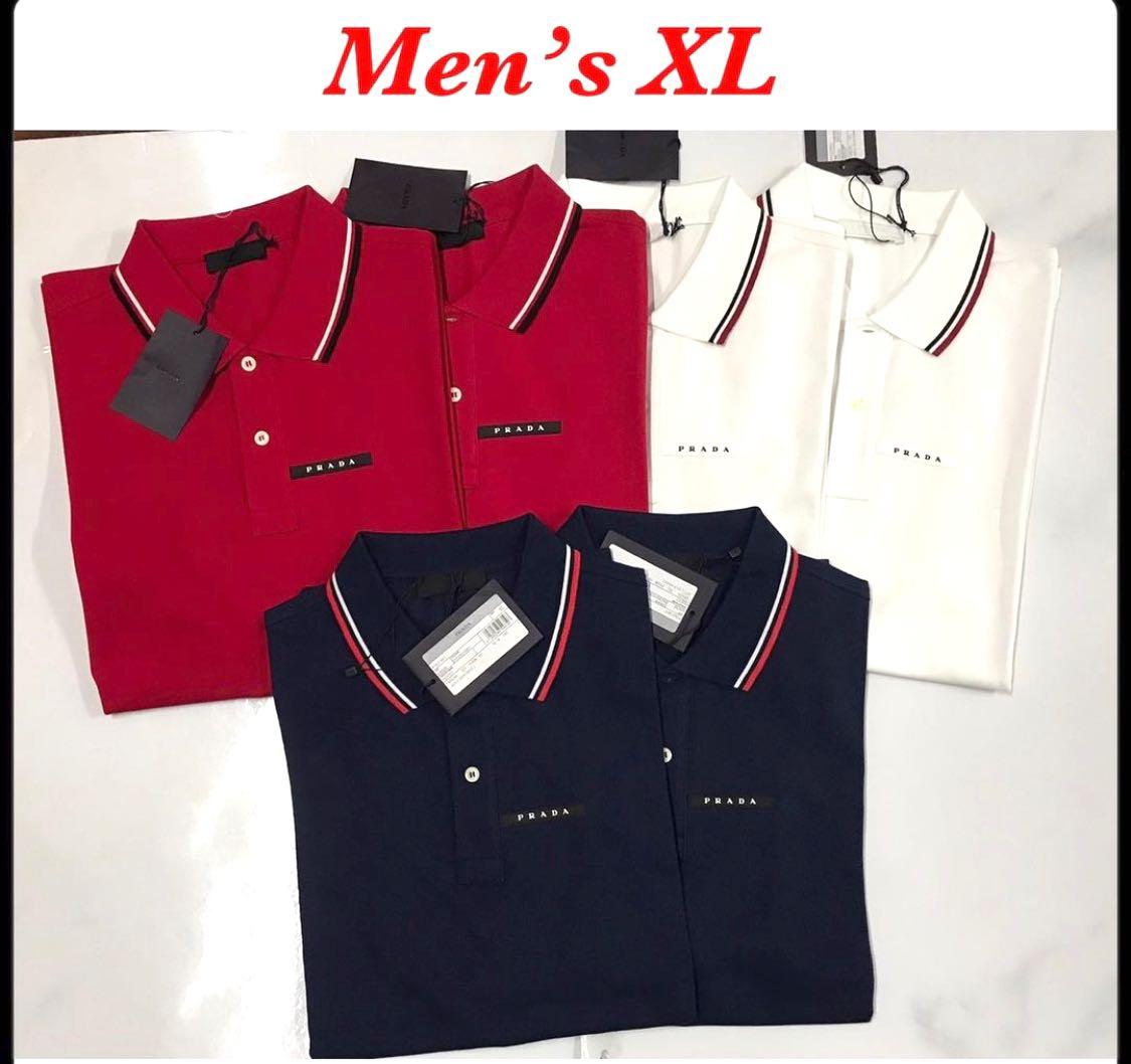 Prada Mens Polo Shirt XL / Prada Polo Shirt Red White Black ??, Men's  Fashion, Tops & Sets, Tshirts & Polo Shirts on Carousell