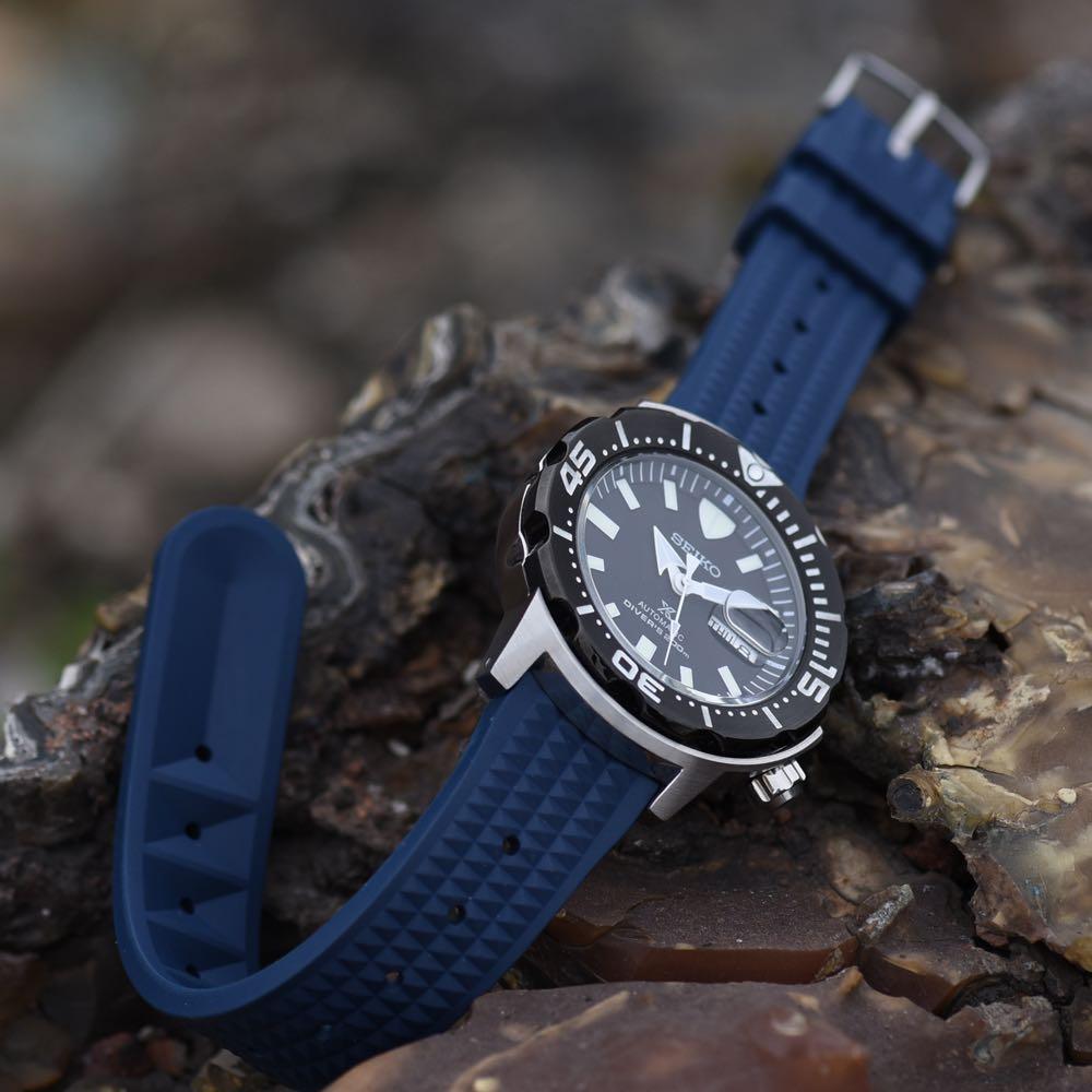 Waffle FKM Rubber Strap | Suitable for Seiko, Samsung smartwatch and other  diver watches, Mobile Phones & Gadgets, Wearables & Smart Watches on  Carousell