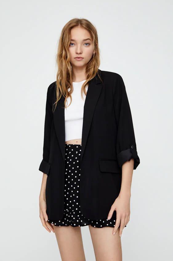 black lightweight blazer