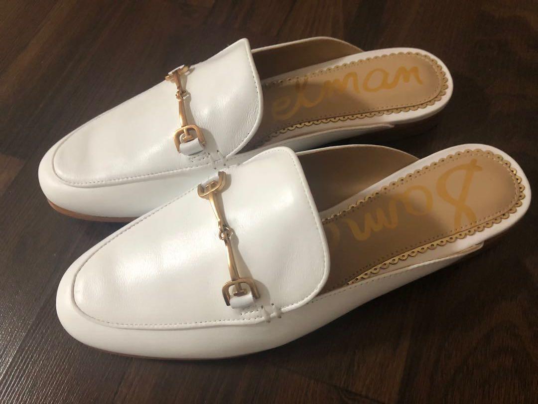 White sam edelman mules outlet