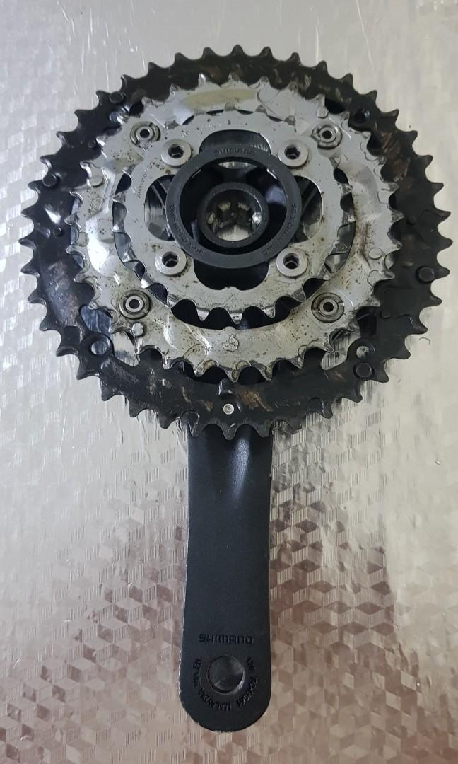 Shimano Altus FC-M311 Crank Set 3x7/8-speed 42-32-22, Sports Equipment,  Bicycles  Parts, Parts  Accessories on Carousell