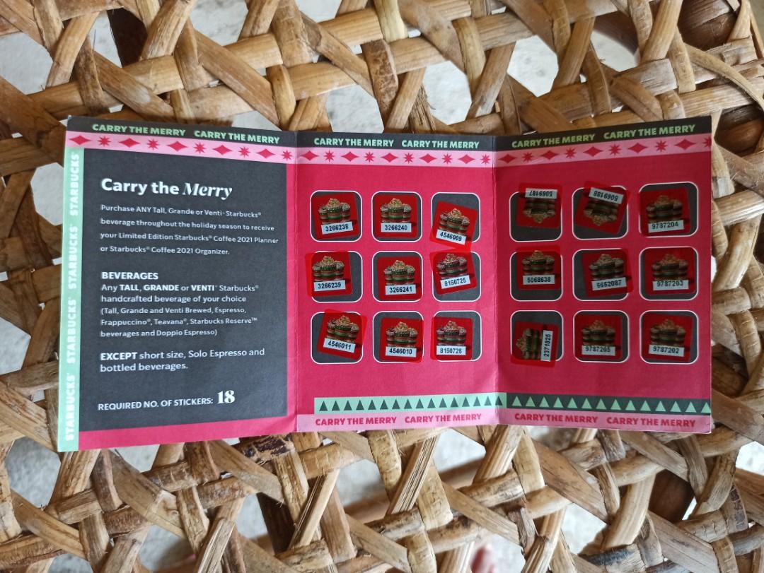 Starbucks 2021 Complete Stickers For Planner Tickets Vouchers Gift Cards Vouchers On Carousell