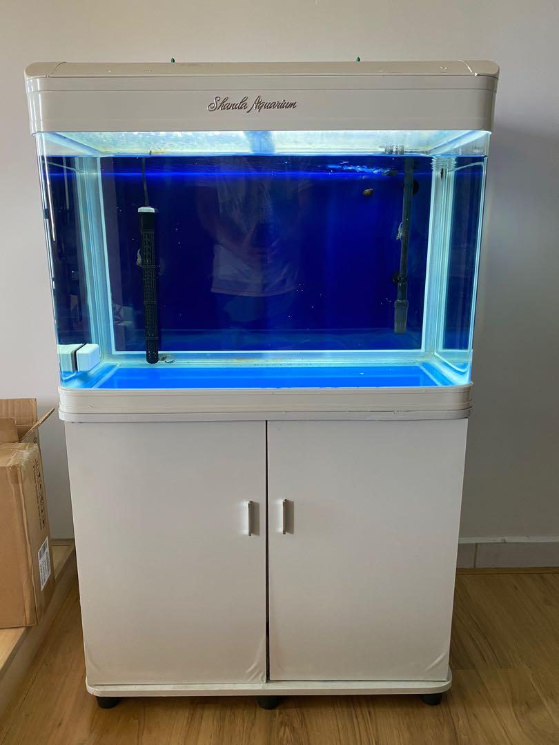 USED AQUARIUM FISH TANK 2.7ft WITH CANISTER FILTE Pet Supplies