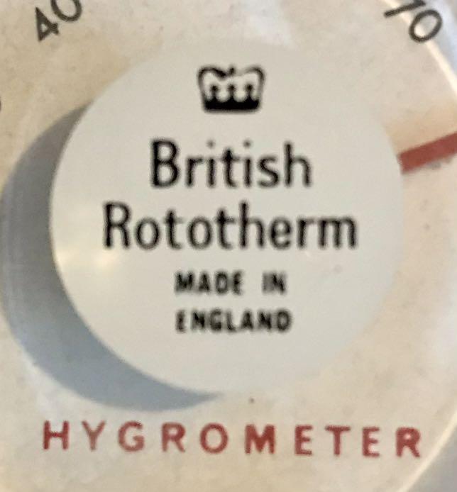 Vintage British Rototherm Tripple Dial Thermometer, Barometer
