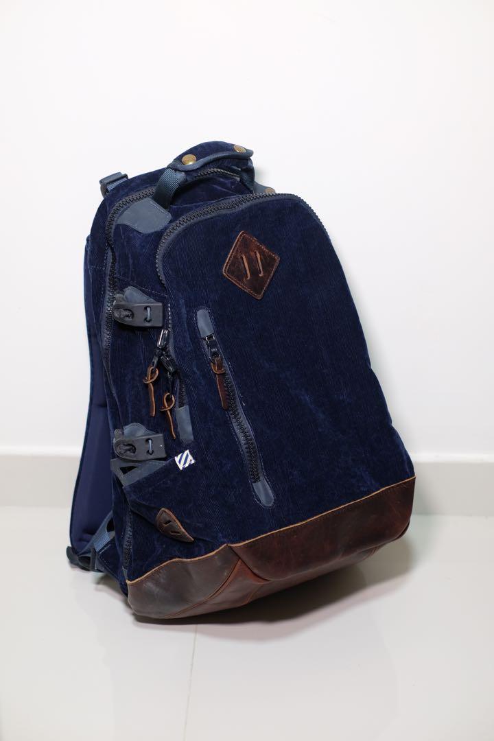 品質一番の 8L CORDUROY LAMINA VISVIM Navy Bag Waist ボディーバッグ