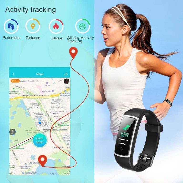 YAMAY Fitness Tracker with Blood Pressure Monitor Heart Rate