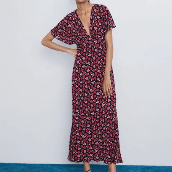 ZARA Rose pink midi dress Women s Fashion Dresses Sets