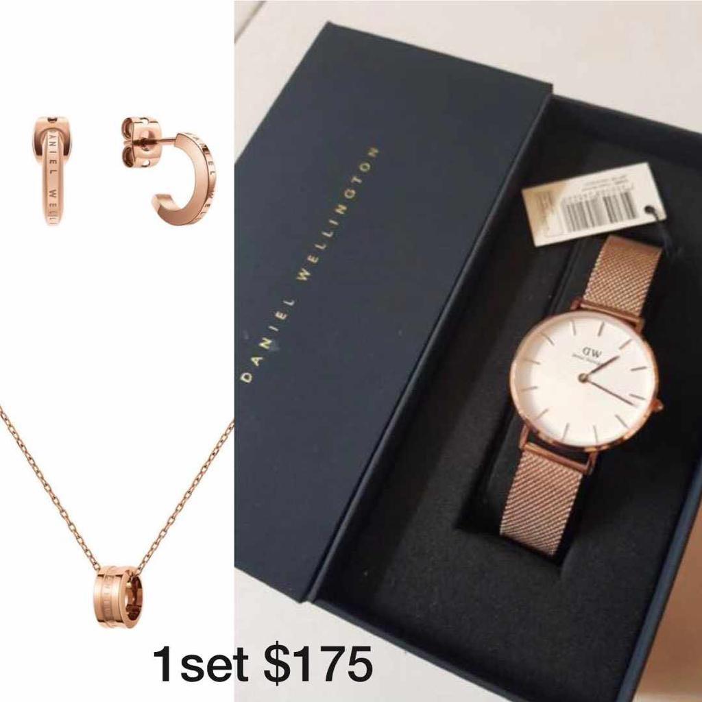 100 Authentic Daniel Wellington Watch Earring Necklace Dw Strap