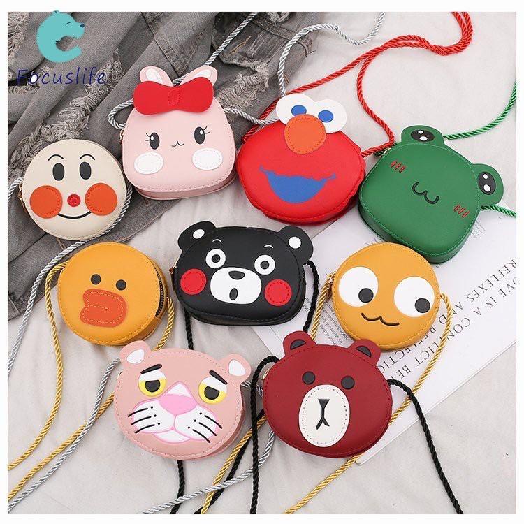 1X CHILDREN KID HANDBAG SLING BAG GIRL RABBIT BEAR FROG COLOUR