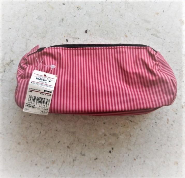 絕版 Muji 無印良品紅間條筆袋 Newbie11 興趣及遊戲 手作 自家設計 文具 Carousell