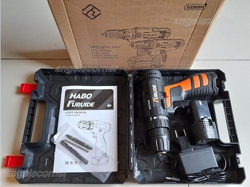 READY STOCK 12V Cordless Drill with Carrying Case HABO FURUIDE Screwdriver Driver Handheld Electric Drill Power