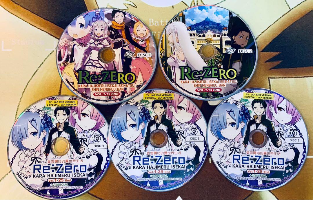 Anime DVD Re:Zero kara Hajimeru Isekai Season 1 + Shin Henshuu-ban
