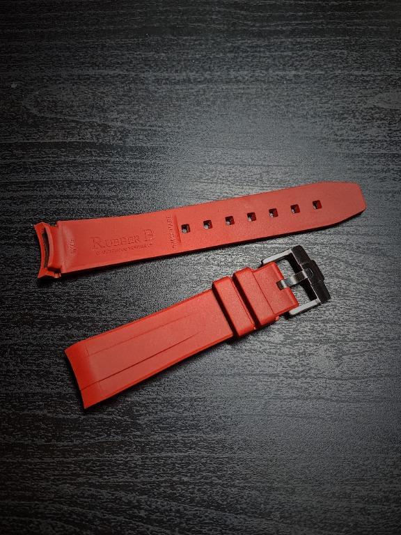Authentic Rubber B Strap for Rolex M106 RED Luxury