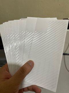Backsticker carbon sticker white 11 pro max