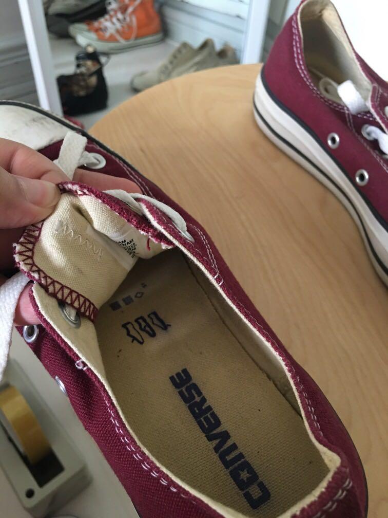 converse low cut maroon