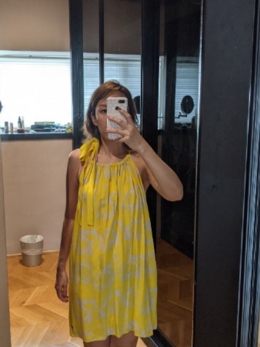 Dkny yellow dress hotsell
