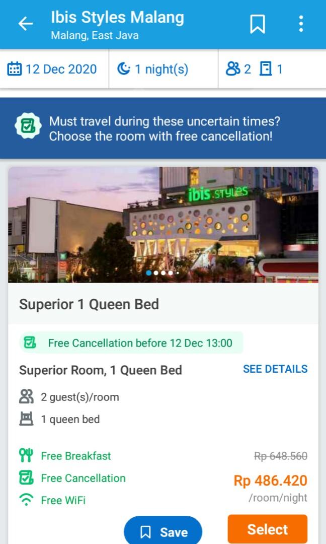 Flash Sale Voucher Hotel Ibis Styles Malang Tiket Voucher Kartu Hadiah Voucher Di Carousell