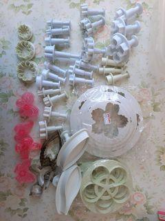 flower cutters, leave cutters, butterfly star heart circle cutters