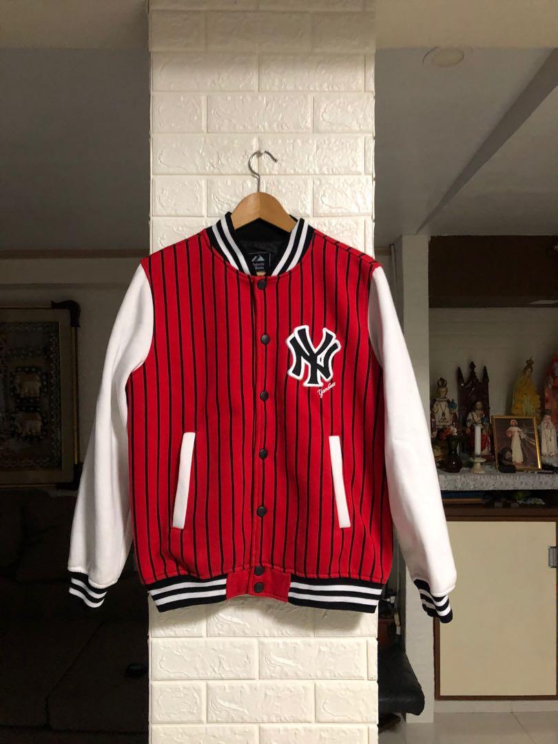 yankees majestic varsity jacket