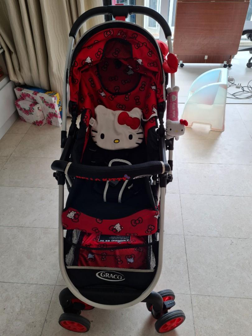 Hello Kitty baby stroller, Babies & Kids, Going Out, Carriers & Slings