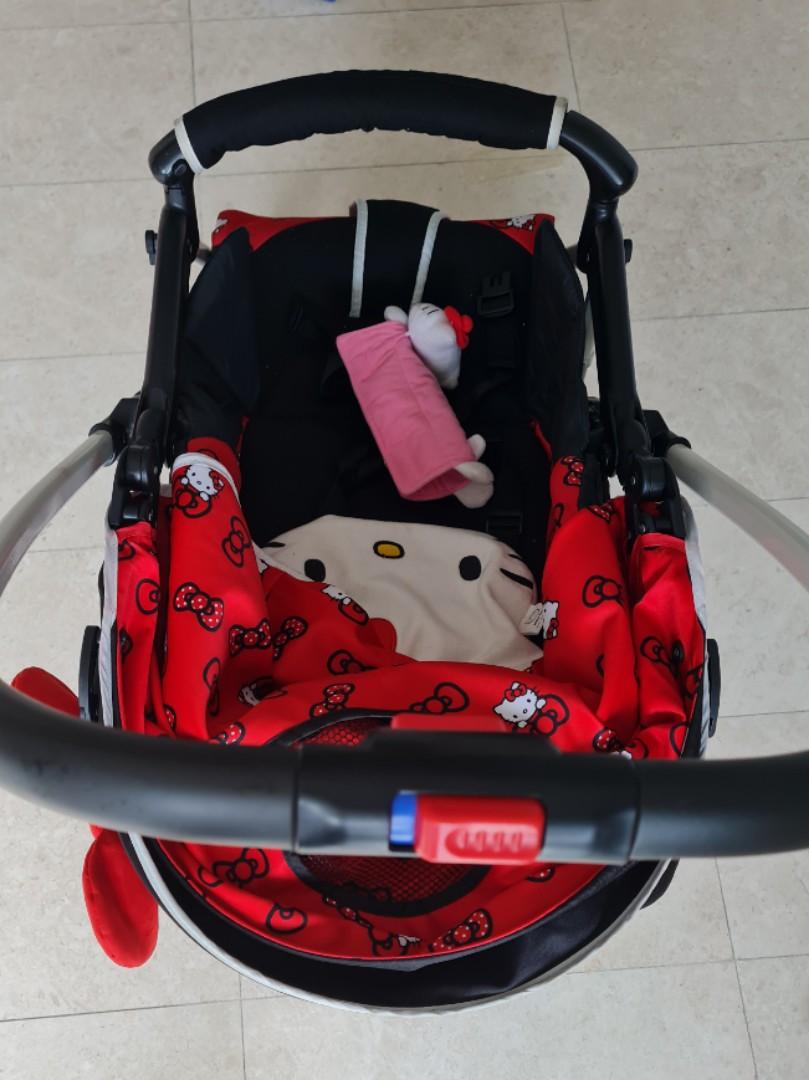 Hello Kitty baby stroller, Babies & Kids, Going Out, Carriers & Slings