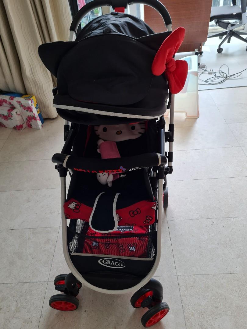 Hello Kitty baby stroller, Babies & Kids, Going Out, Carriers & Slings