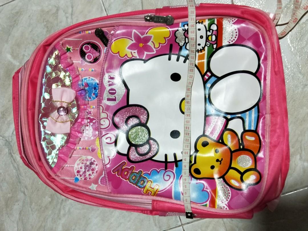 Hello Kitty trolley school bag, Babies & Kids, Going Out, Diaper Bags