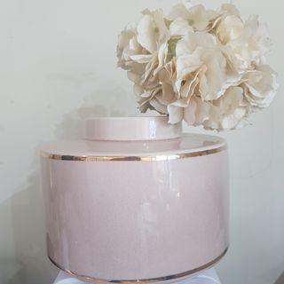 H&M blush pink jar vase