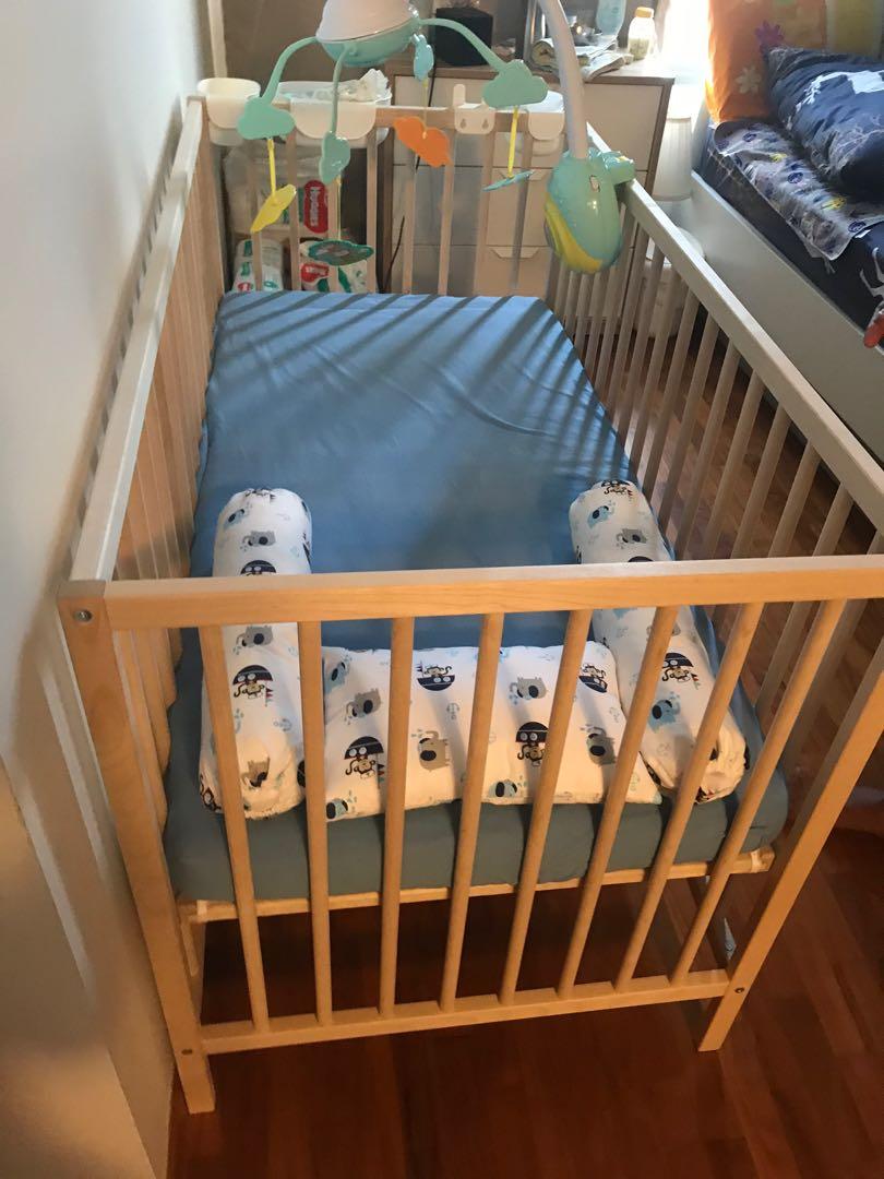 IKEA baby crib with mattress, Babies & Kids, Baby Nursery & Kids