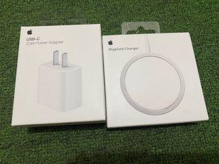 iPhone Magsafe Charger and 20 watts Usb C Power Adapter