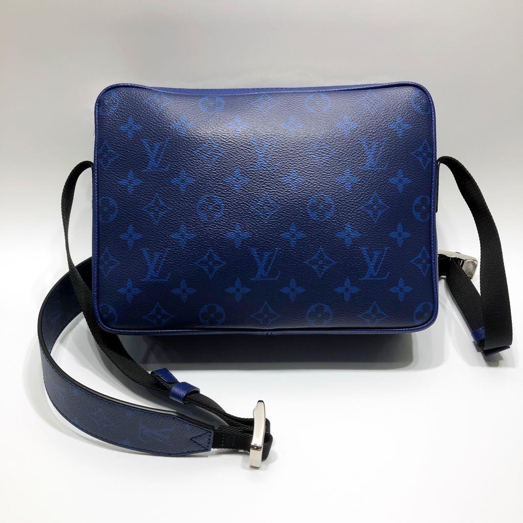 Louis Vuitton Outdoor Messenger Navy Blue in Monogram Coated Canvas/Taiga  Cowhide Leather with Silver-tone - US