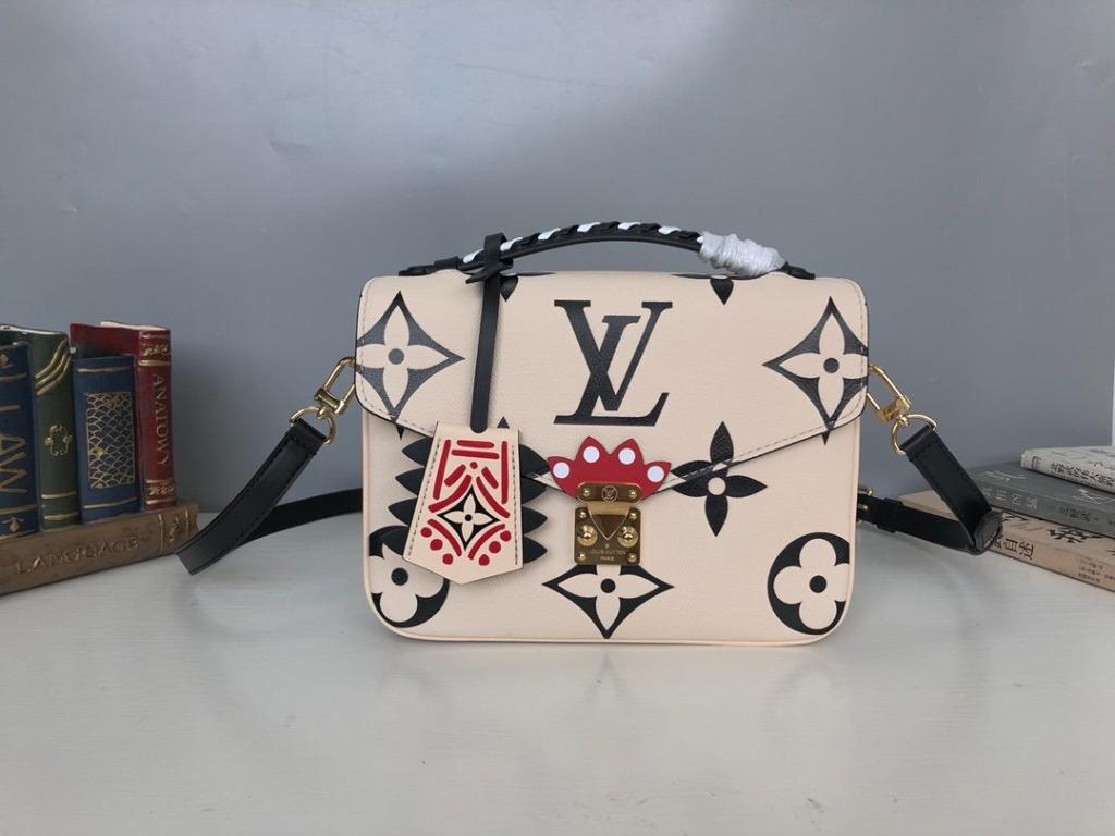 Louis Vuitton Crafty Pochette Metis Cream in Embossed Grained