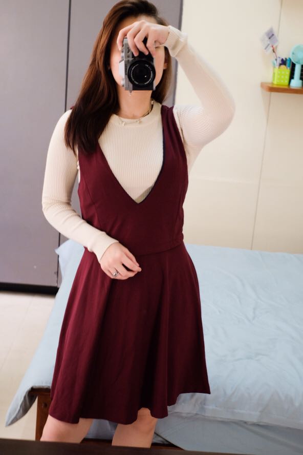 Maroon jumper skirt 2025