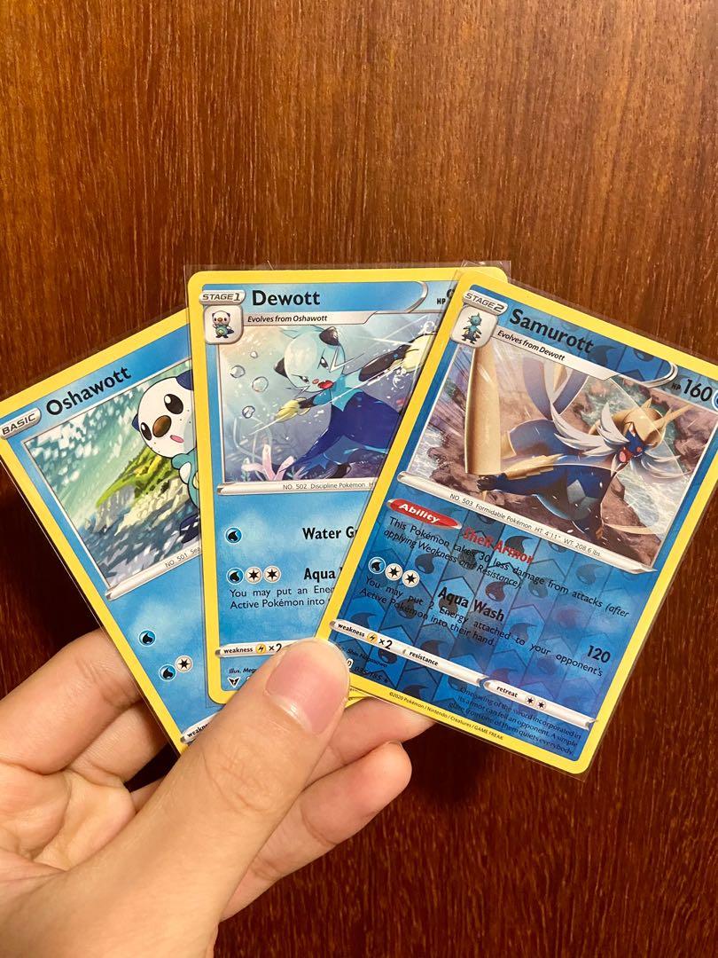 Mint Samurott Holo Evolution Tree Pokemon Tcg Sword Shield Vivid Voltage Toys Games Board Games Cards On Carousell Just showing my best bud samurott's action on ar viewer on pokedex 3d. mint samurott holo evolution tree pokemon tcg sword shield vivid voltage