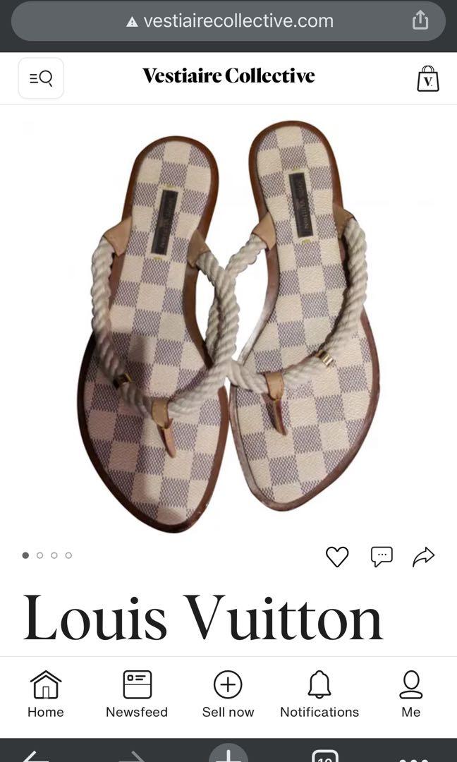 Louis Vuitton Damier Azur Rope Heels Sandals 40