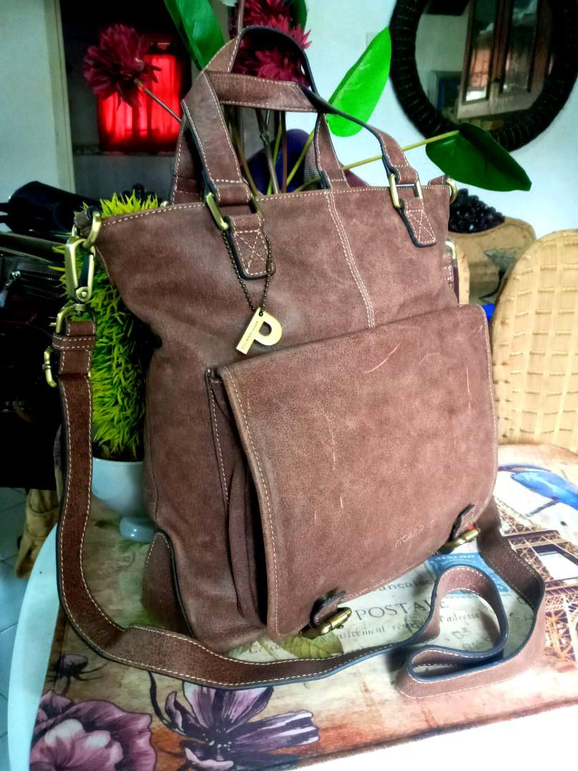 Picard Vintage Two Way Tote Handbag in Full Grain Leather Material