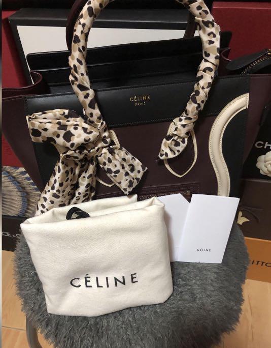 Rare!!!Celine Tricolor Medium Luggage (Category: Luxury Bags & Wallets) located in Bacolod City. Submitted by blackwidow28 (Listing ID 1053735293, Image 2). Description: 💯Authentic Celine Tricolor Nano Luggage in Original Smooth Calfskin Burgundy..Used Once only can pass as Brand new..Bought it Abroad,comes with dustbag and carecards only... Selling for a Friend..☺️☺️.