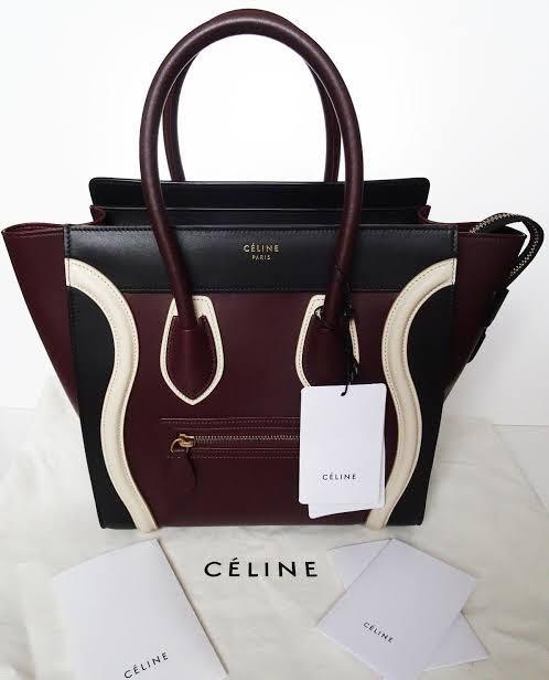 Rare!!!Celine Tricolor Medium Luggage (Category: Luxury Bags & Wallets) located in Bacolod City. Submitted by blackwidow28 (Listing ID 1053735293, Image 1). Description: 💯Authentic Celine Tricolor Nano Luggage in Original Smooth Calfskin Burgundy..Used Once only can pass as Brand new..Bought it Abroad,comes with dustbag and carecards only... Selling for a Friend..☺️☺️.