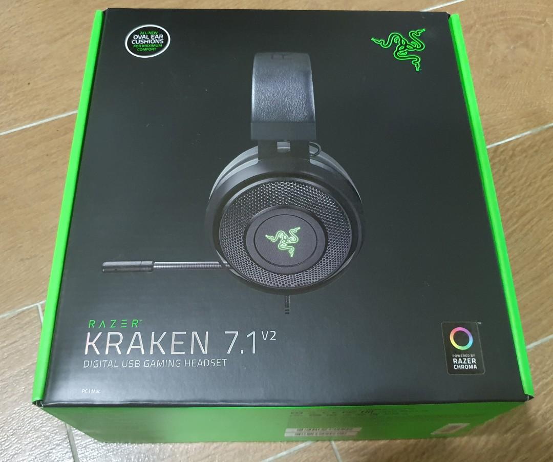 Razer Kraken 7 1 V2 Chroma Audio Headphones Headsets On Carousell