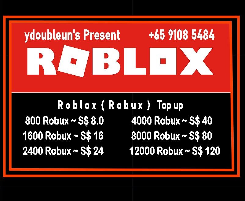 Roblox Robux Hp 9108 5484 Video Gaming Gaming Accessories Game Gift Cards Accounts On Carousell - top up robux