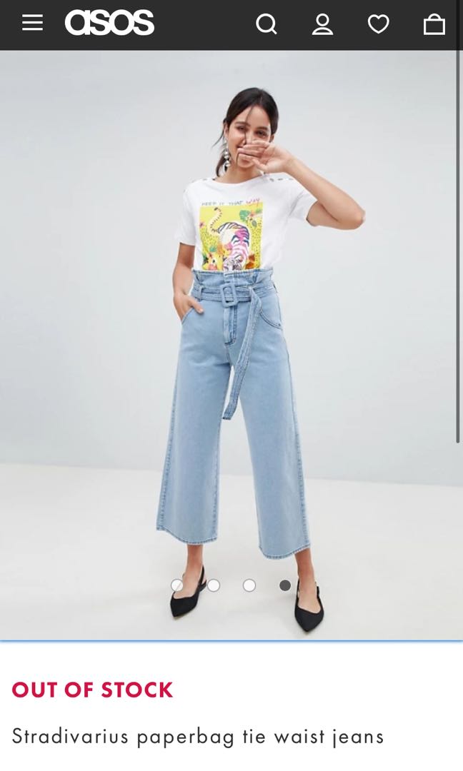 Jeans paper on sale bag stradivarius