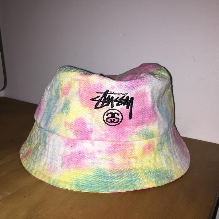 Tie dye shop bucket hat stussy
