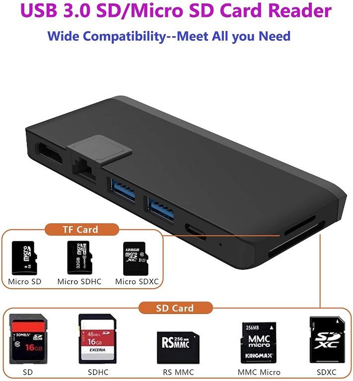 Surface Pro X Docking Station, 7 in 2 Microsoft Surface Pro X Hub with