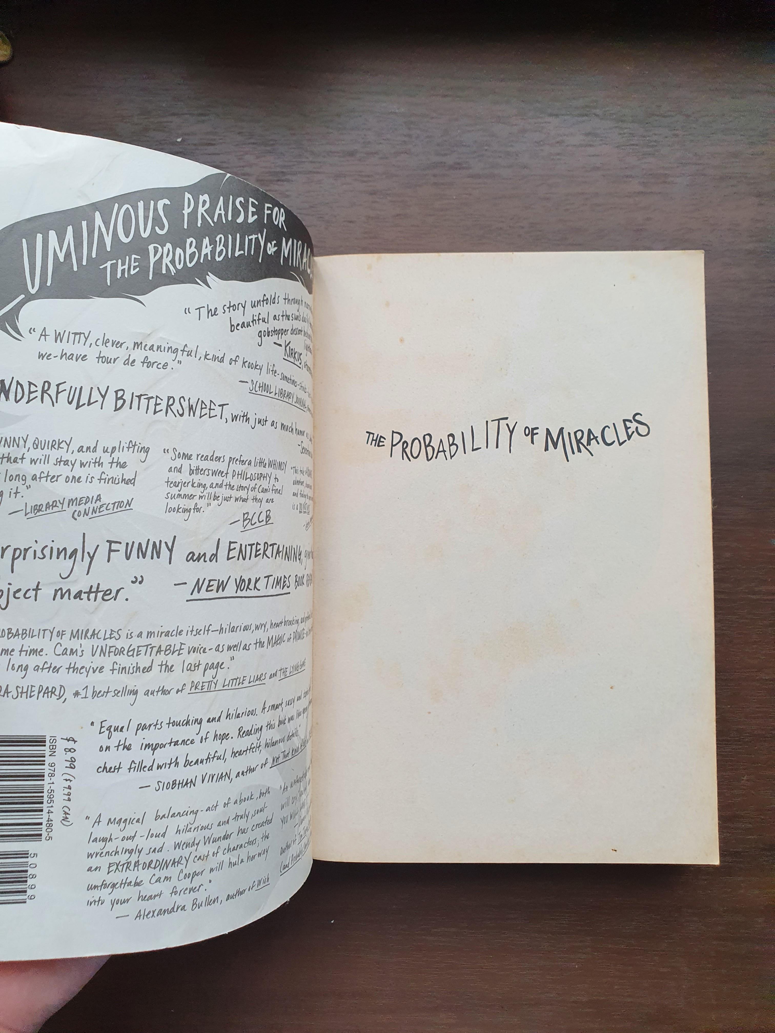 The Probability of Miracles (Category: Storybooks) located in Santa Rosa. Submitted by den.j (Listing ID 1053567006, Image 3). Description: .
