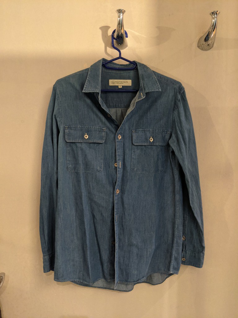 United Arrows Beauty Youth Jp Brand Denim Shirt Women S Fashion Clothes Tops On Carousell