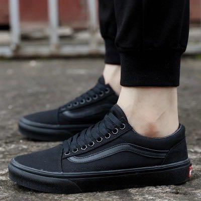 All black clearance sneakers vans