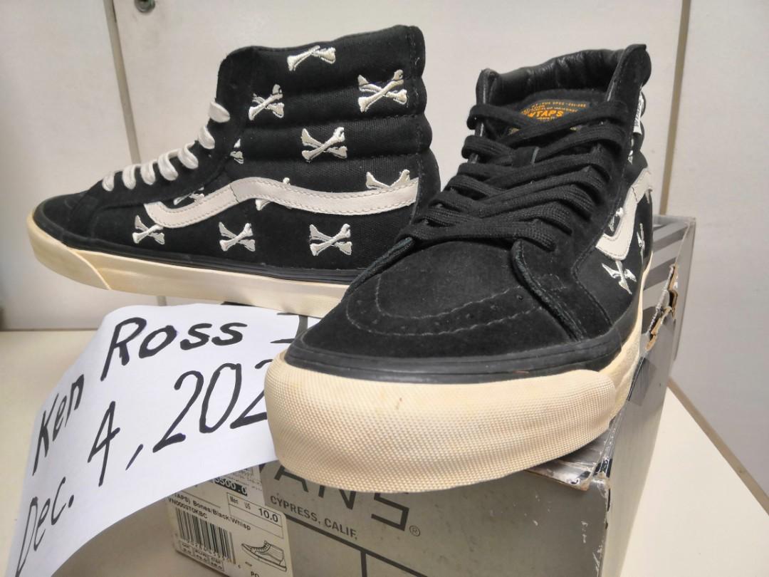 Vans Vault x WTAPS (OG Sk8-Hi LX) - Crossbones (Category: Sneakers) located in Makati City. Submitted by youngporkmint (Listing ID 1053635573, Image 3). Description: (No shipping, for pick-up only at UnionBank Makati Avenue branch, Makati City) - All size 10 US Mens - All Brand new with box (never fitted or worn) - All local release, bought from The Nines PH Uptown Mall and Commonwealth SM Aura - with receipt 1. Vans Vault x WTAPS (2016) - OG Sk8