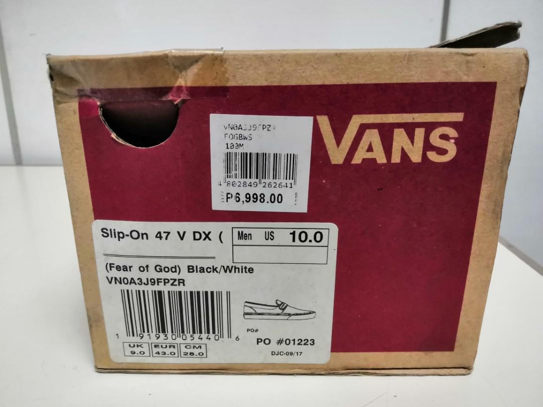 fear of god vans box
