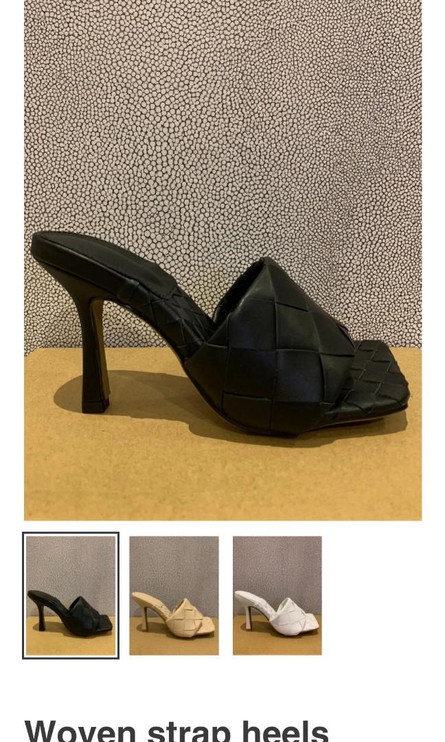 woven strap heels