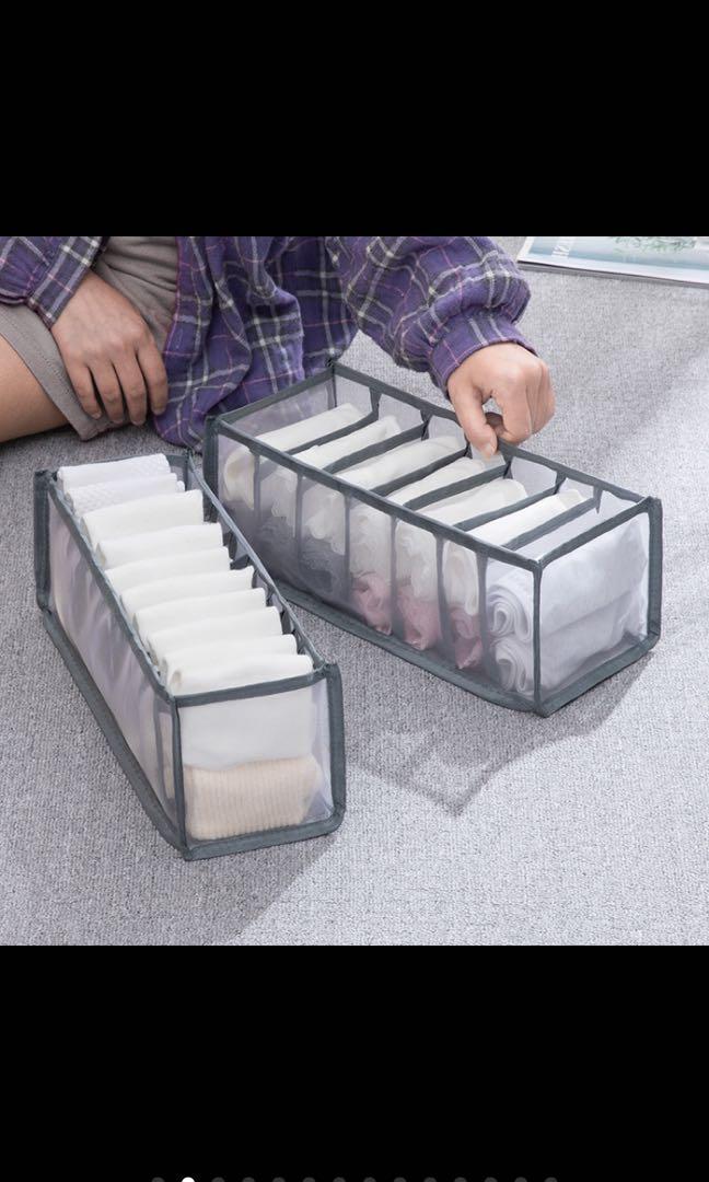 11 Grid Undies Organizer (Category: Storage Boxes & Baskets) located in Taguig. Submitted by endlessbliss_ph (Listing ID 1053861375, Image 2). Description: Available color: gray. FOR PRE-ORDER 5-12 days ETA, usually arrives earlier.